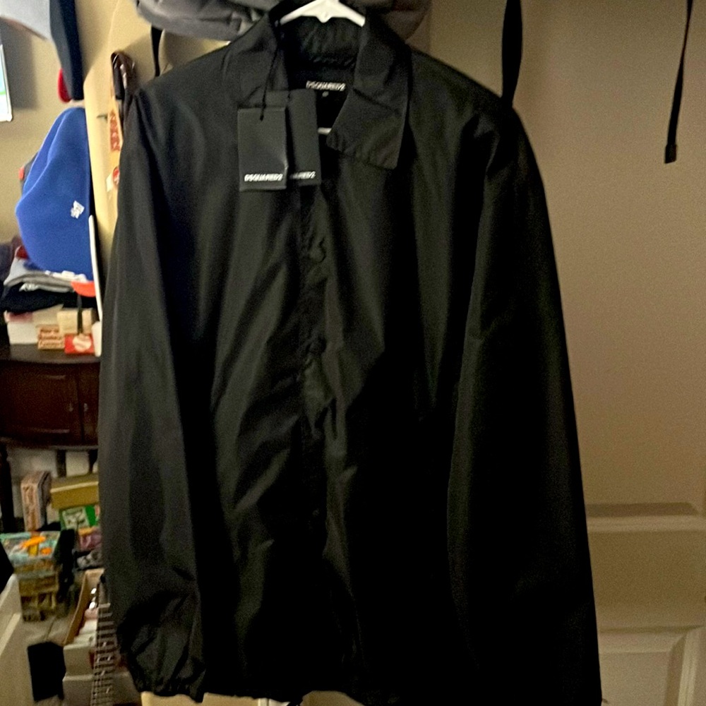 52 or USA (XXL) Dsquared2 windbreaker black- BRAND NEW-